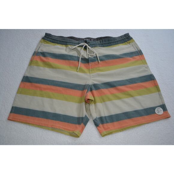 O'Neill Board Shorts Cruzers Mens Size 38 Swimming Surfing Beach Striped Pockets - Picture 2 of 8